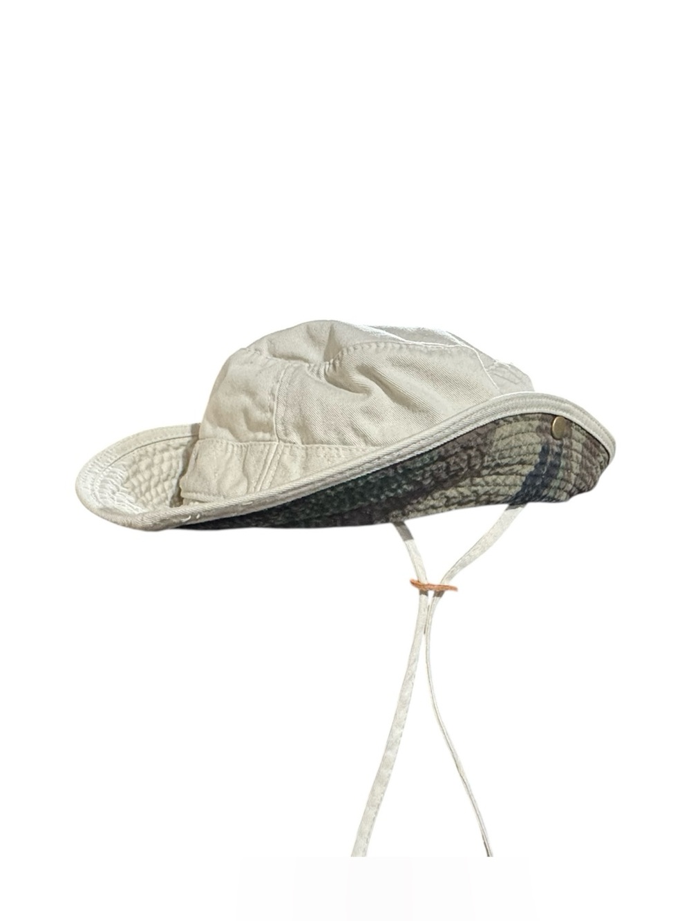 DPC Hats | Kids' Cotton Boonie Hat Khaki with Army Green Camouflage Underbrim